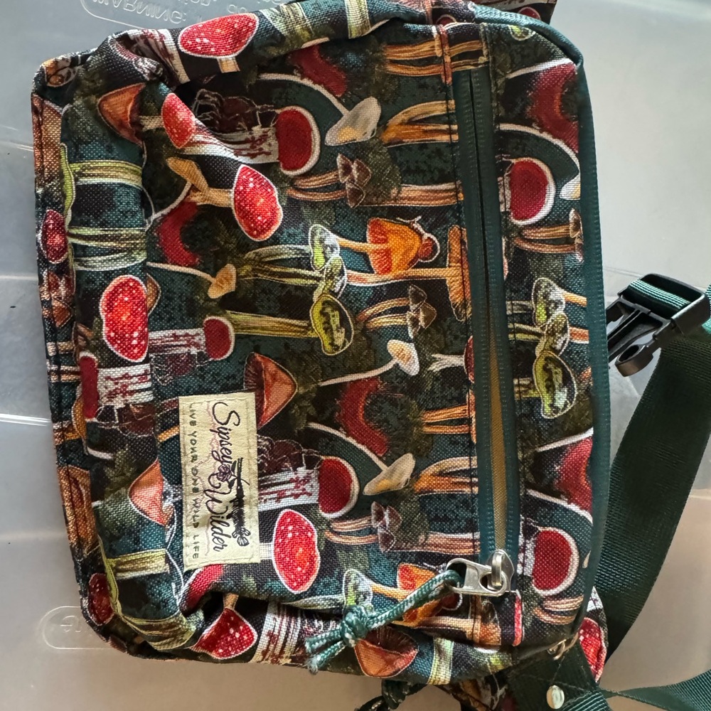 Sweet Deluxe Mushroom Print Crossbody Bag